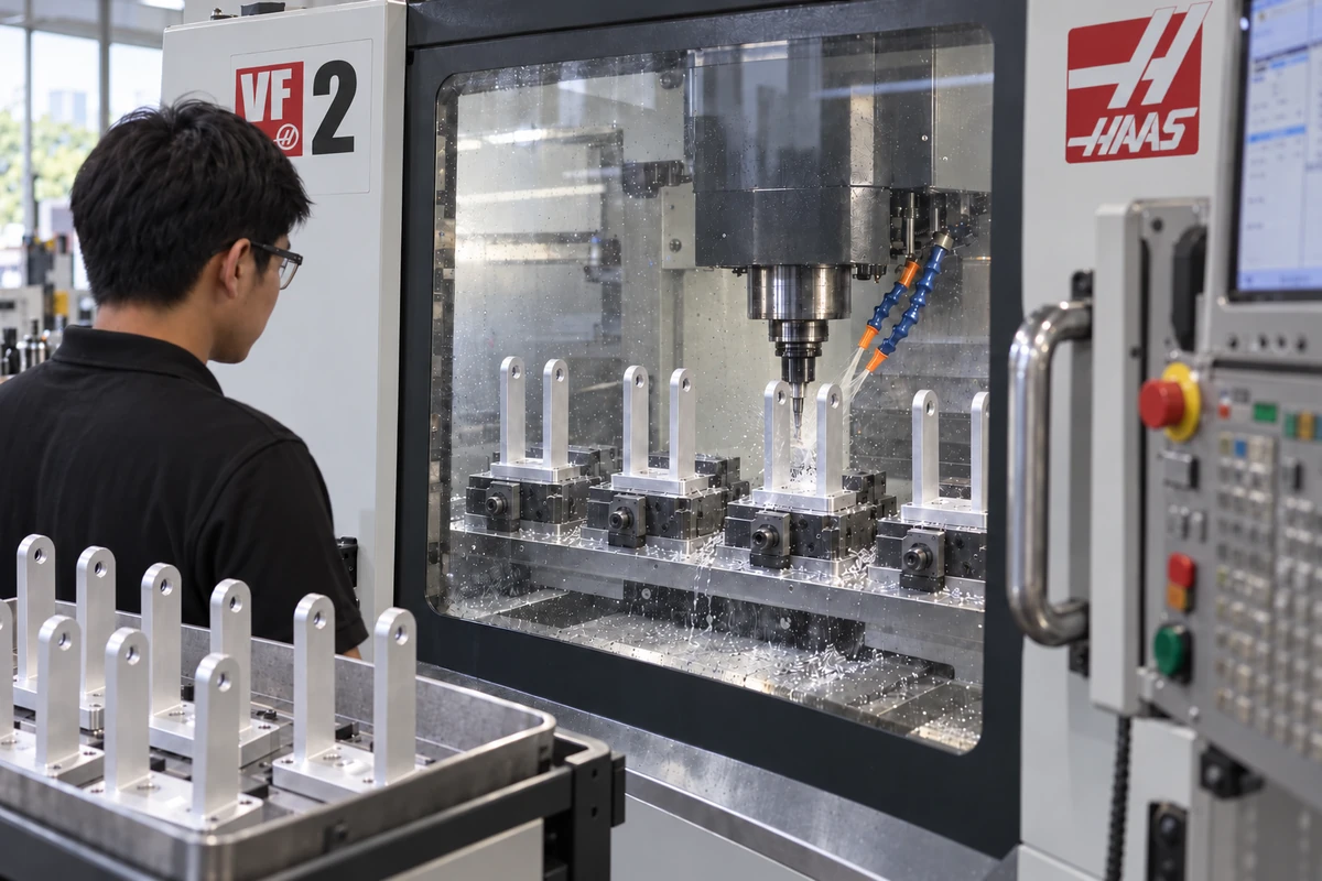 ผลิตขายึดอะลูมิเนียมเป็นชุดด้วยเครื่อง CNC