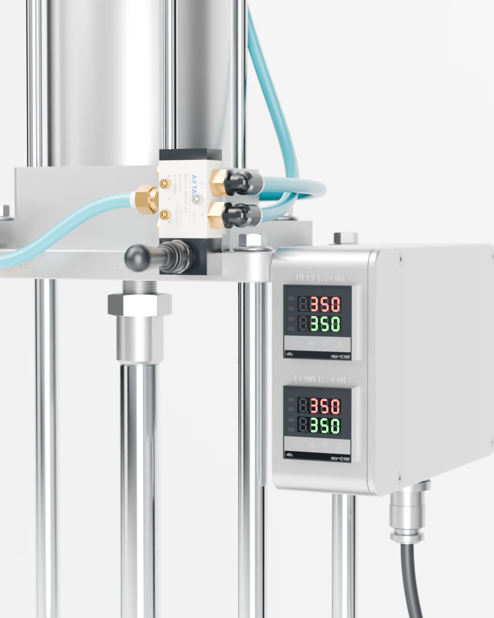 PIMM pneumatic machine temperature controller and valve detail