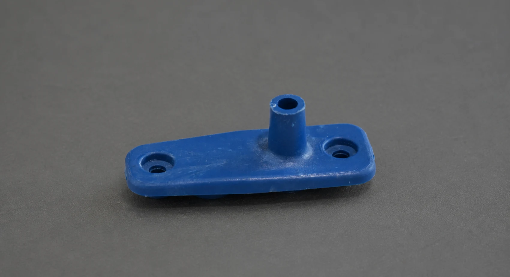Blue polypropylene injection-molded mounting component